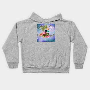 Tropical design with toucan Kids Hoodie